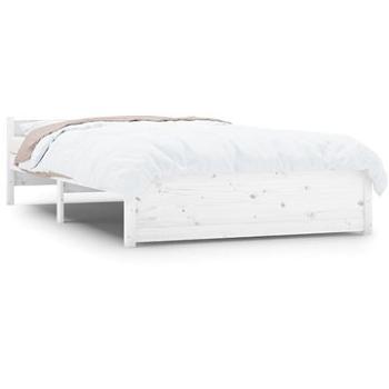 Rám postele bílý masivní dřevo 140 × 200 cm, 815045 (815045)