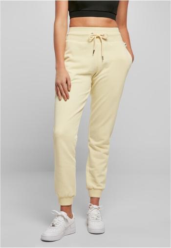 Urban Classics Ladies Organic High Waist Sweat Pants softyellow - XL