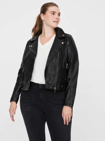 Černý koženkový křivák VERO MODA CURVE Kerriultra