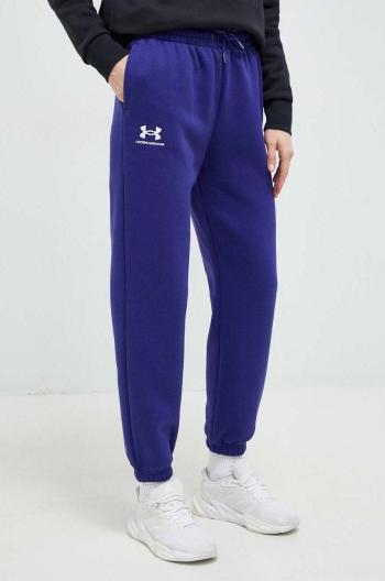 Tepláky Under Armour dámské, tmavomodrá barva, hladké, 1373034