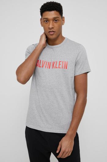Bavlněné tričko Calvin Klein Underwear šedá barva, s potiskem