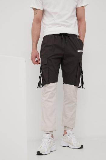 Bavlněné kalhoty Sixth June pánské, šedá barva, jogger