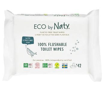 Eco by Naty Vlhčené splachovatelné ubrousky bez vůně 42 ks