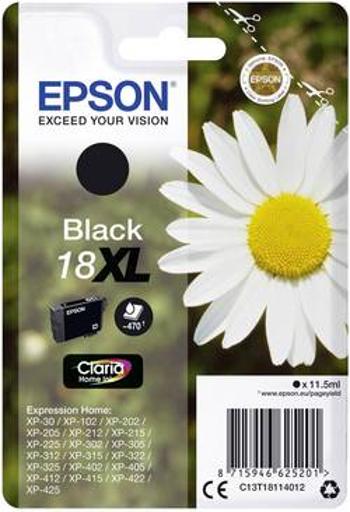 Epson Ink T1811, 18XL originál černá C13T18114012