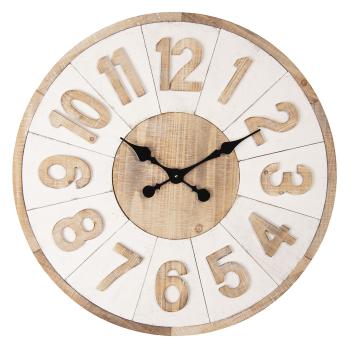 Velké dřevěné nástěnné hodiny Ozanne – Ø 70*5 cm / 1*AA 5KL0182