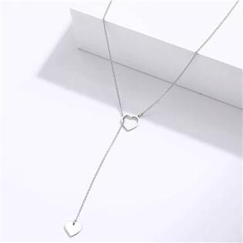 Šperky4U Ocelový náhrdelník se zavěšeným srdíčkem - OPD0250-ST