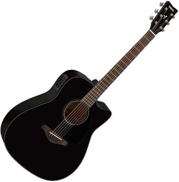 Yamaha FGX800C Black Elektroakustická kytara Dreadnought