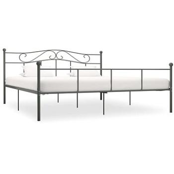 Rám postele šedý kov 180x200 cm (284535)