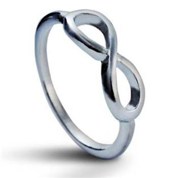 Šperky4U Prsten INFINITY - nekonečno stříbrný, vel. 52 - velikost 52 - BX1016-01