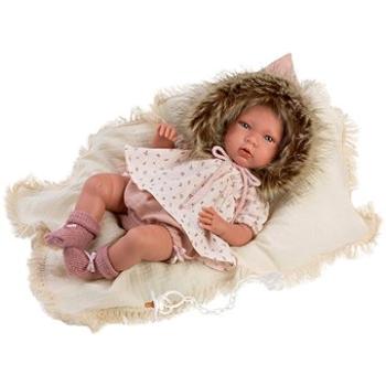 Llorens 74022 New Born - realistická panenka miminko se zvuky a měkkým látkovým tělem - 42 cm (8426265740222)