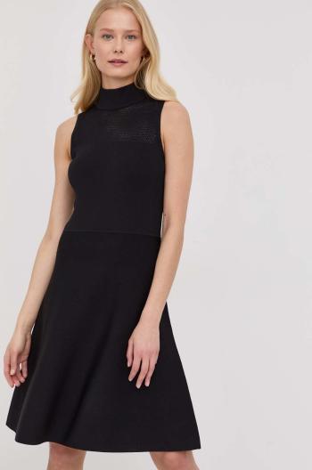 Šaty MICHAEL Michael Kors černá barva, mini, áčková