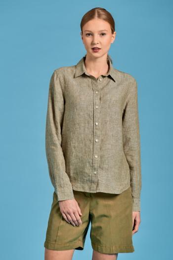 KOŠILE GANT D2. REG LINEN CHAMBRAY SHIRT zelená 46