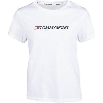 Tommy Hilfiger COTTON MIX CHEST LOGO TOP Dámské tričko, bílá, velikost XS