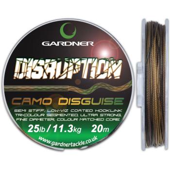 Gardner návazcová šňůra disruption 20 m-nosnost 15lb / barva green