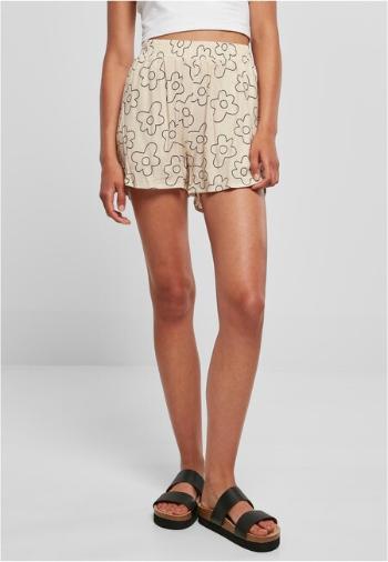 Urban Classics Ladies AOP Viscose Resort Shorts softseagrassflower - M