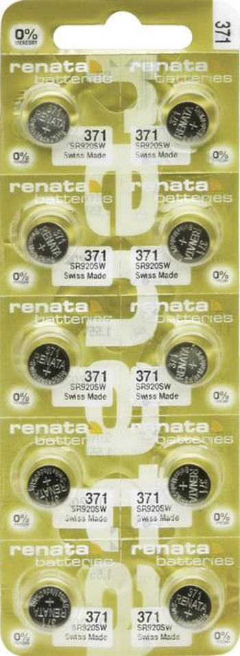 Knoflíkový článek 371 oxid stříbra Renata 371.MP-E 40 mAh 1.55 V 10 ks