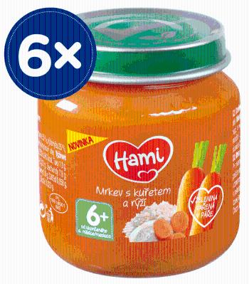 Hami Mrkev s kuřetem a rýží 6+, 6 x 125 g