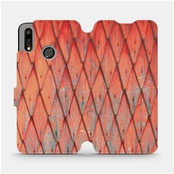 Flipové pouzdro na mobil Huawei P Smart 2019 - MK01S Oranžový vzor dřeva (5903226775040)