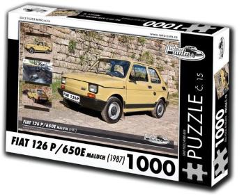 RETRO-AUTA Puzzle č. 15 Fiat 126P, 650E maluch (1983) 1000 dílků