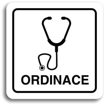 Accept Piktogram "ordinace IV" (80 × 80 mm) (bílá tabulka - černý tisk) (PIKTO.256.BC)