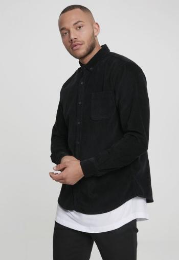 Urban Classics Corduroy Shirt black - XXL