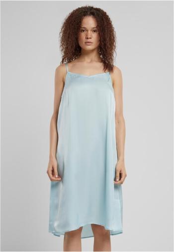 Urban Classics Ladies Viscose Satin Slip Dress oceanblue - M