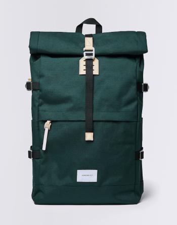 Batoh Sandqvist Bernt Dark Green with Natural Leather