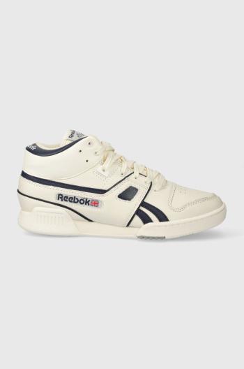 Kožené sneakers boty Reebok béžová barva