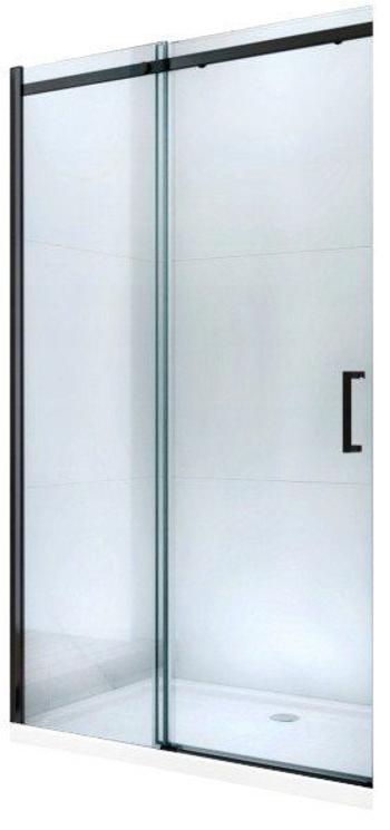 MEXEN Omega posuvné sprchové dveře 150 cm, transparent, černá se sadou pro niku 825-150-000-70-00