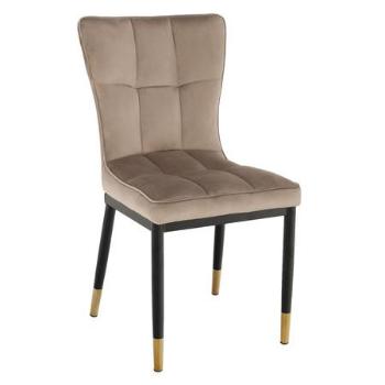 Kondela Designová jídelní židle, béžová Velvet látka, EPONA