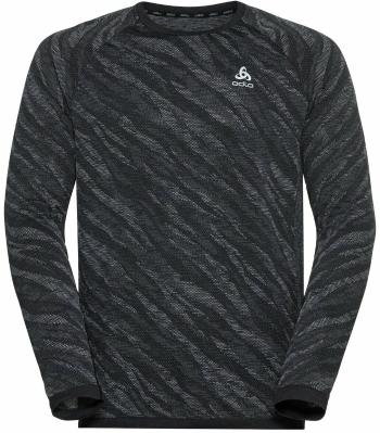 Odlo The Blackcomb Light Base Layer Men's Black/Space Dye L Běžecké tričko s dlouhým rukávem