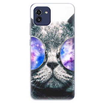 Odolné silikonové pouzdro iSaprio - Galaxy Cat - Samsung Galaxy A03