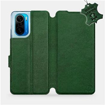 Kožené flip pouzdro Xiaomi Poco F3 - Zelené -  Green Leather (5903516666362)