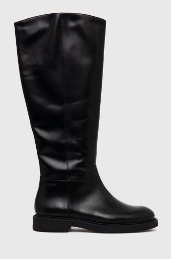 Kožené boty Vagabond Alex W dámské, černá barva, na plochém podpatku, lehce zateplené