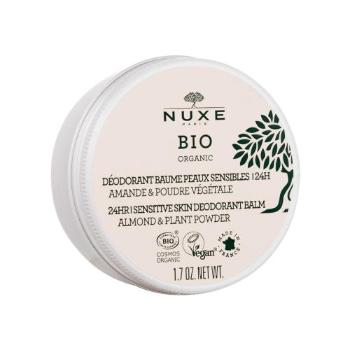 NUXE Bio Organic 24H Sensitive Deodorant Balm Almond & Plant Powder 50 g deodorant tester pro ženy krémový deodorant