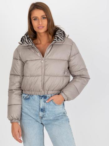 BÉŽOVÁ OBOUSTRANNÁ KRÁTKÁ BUNDA NM-KR-P22-6670.90-BEIGE Velikost: XL