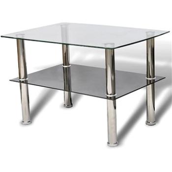 Konferenční stolek sklo, 2 patra (240341)
