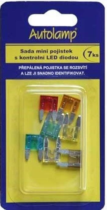 Sada pojistek mini 5-30A 7ks (LED dioda)