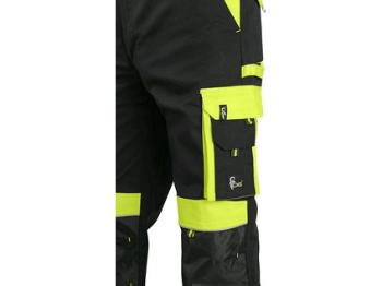Kalhoty do pasu CXS SIRIUS BRIGHTON, 170-176cm, černo-žlutá, vel. 44