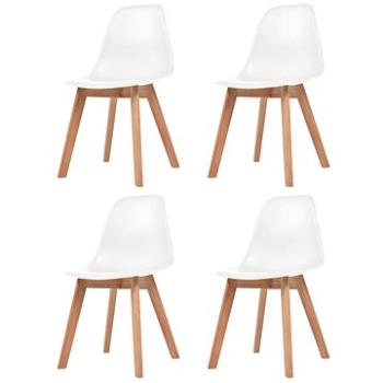 Jídelní židle 4 ks bílé plast (244772)