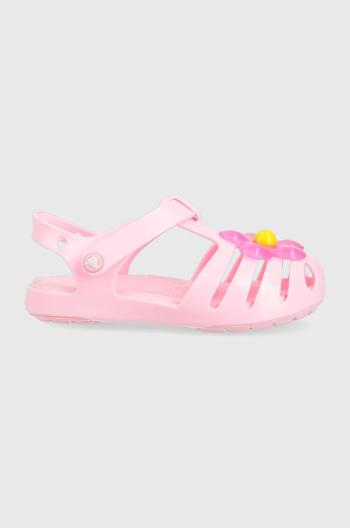 Dětské sandály Crocs ISABELLA CHARM SANDAL růžová barva