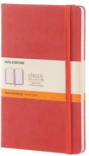 Moleskine - zápisník - linkovaný, oranžový L