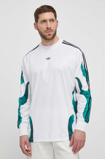 Tričko s dlouhým rukávem adidas Originals bílá barva, s potiskem, IS0221