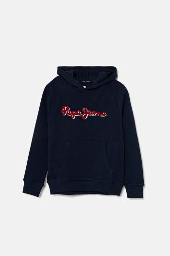 Dětská mikina Pepe Jeans NEW LAMONTY HOODIE tmavomodrá barva, s kapucí, melanžová, PB581614