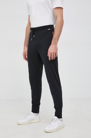 Bavlněné kalhoty Paul Smith pánské, černá barva, hladké