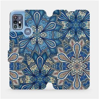 Flipové pouzdro na mobil Motorola Moto G20 - V108P Modré mandala květy (5903516706068)