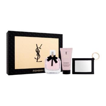 Yves Saint Laurent Mon Paris dárková kazeta parfémovaná voda 90 ml + tělové mléko 50 ml + zrcátko pro ženy