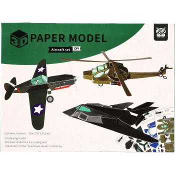 Modely 3D papírové Letadla 8 ks v sáčku