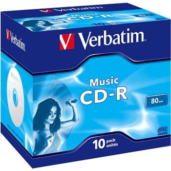 VERBATIM CD-R AUDIO 80MIN, 16x, jewel case 10 ks (43365)