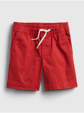 Červené klučičí dětské kraťasy poplin pull-on shorts